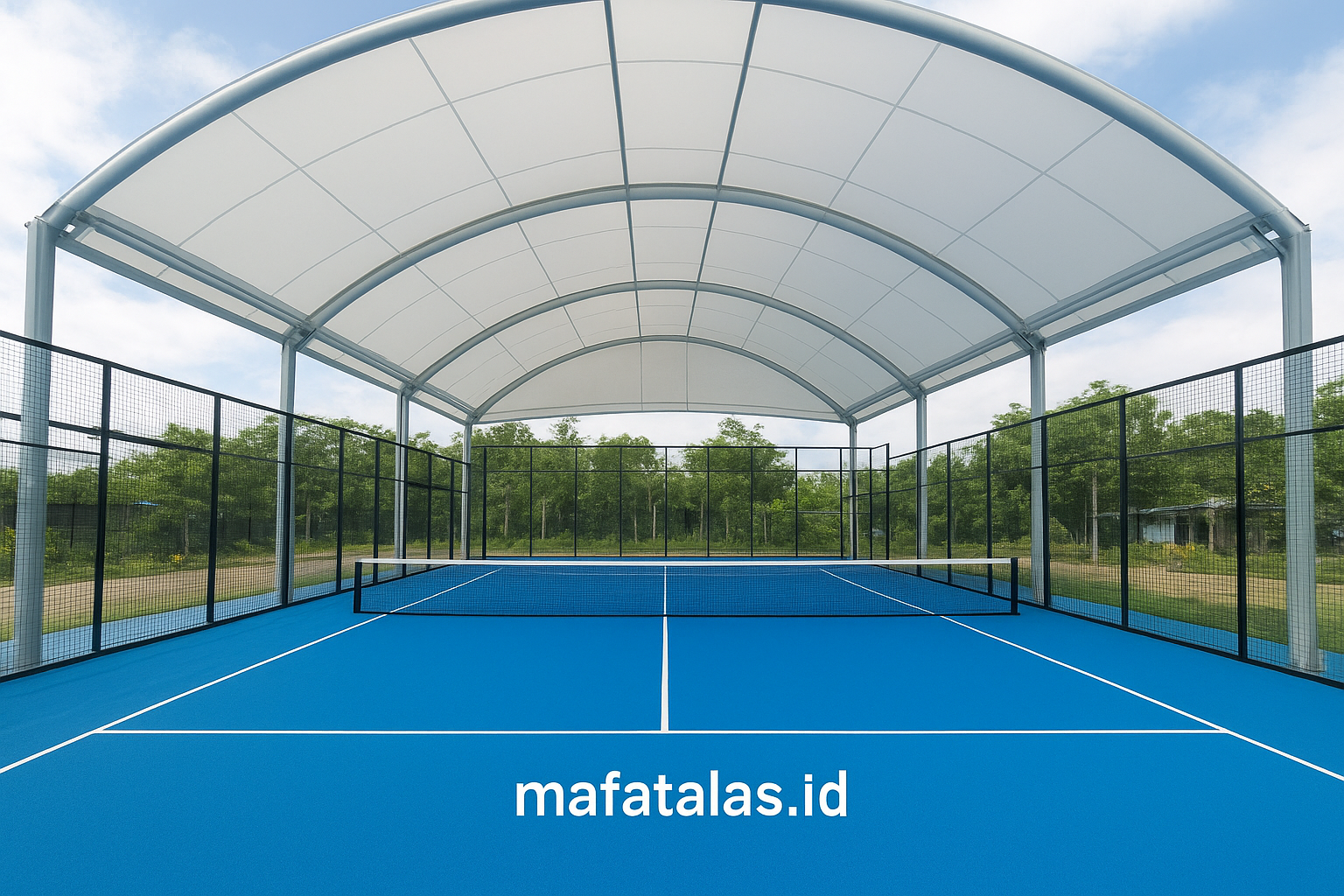 atap lapangan padel