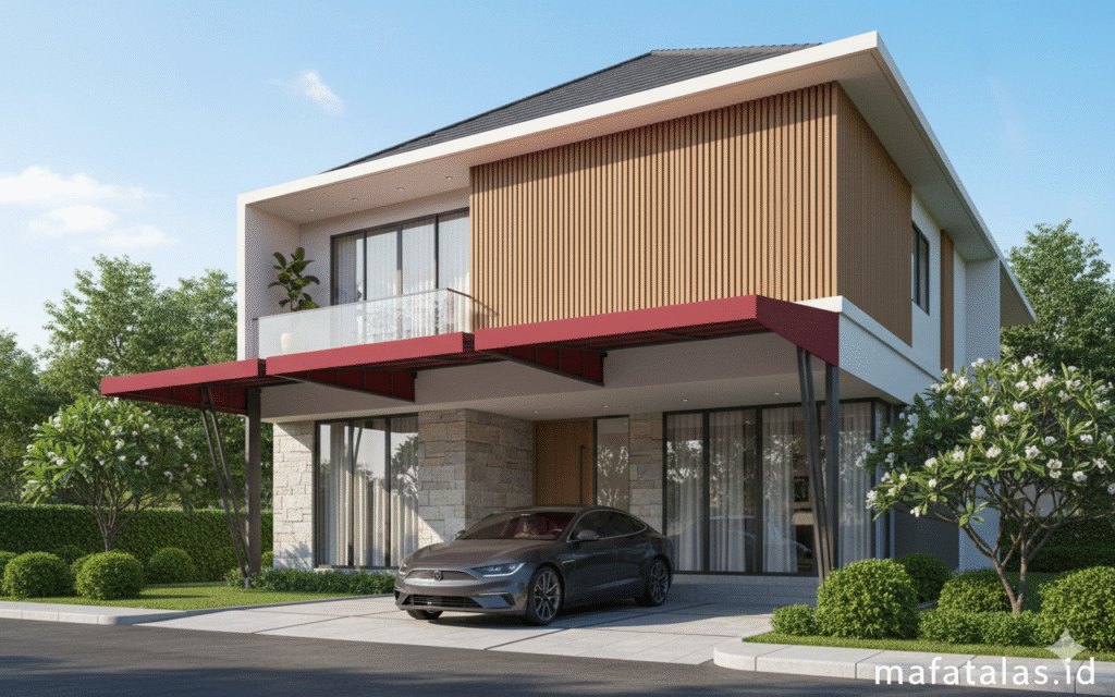 pemasangan canopy kain carport