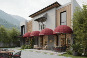 canopy kain restoran dapur alam