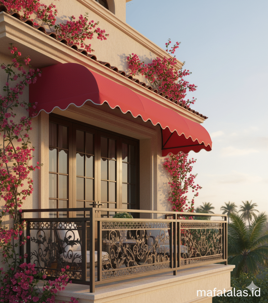 Canopy Kain Balkon Apartemen dan Rooftop Cafe