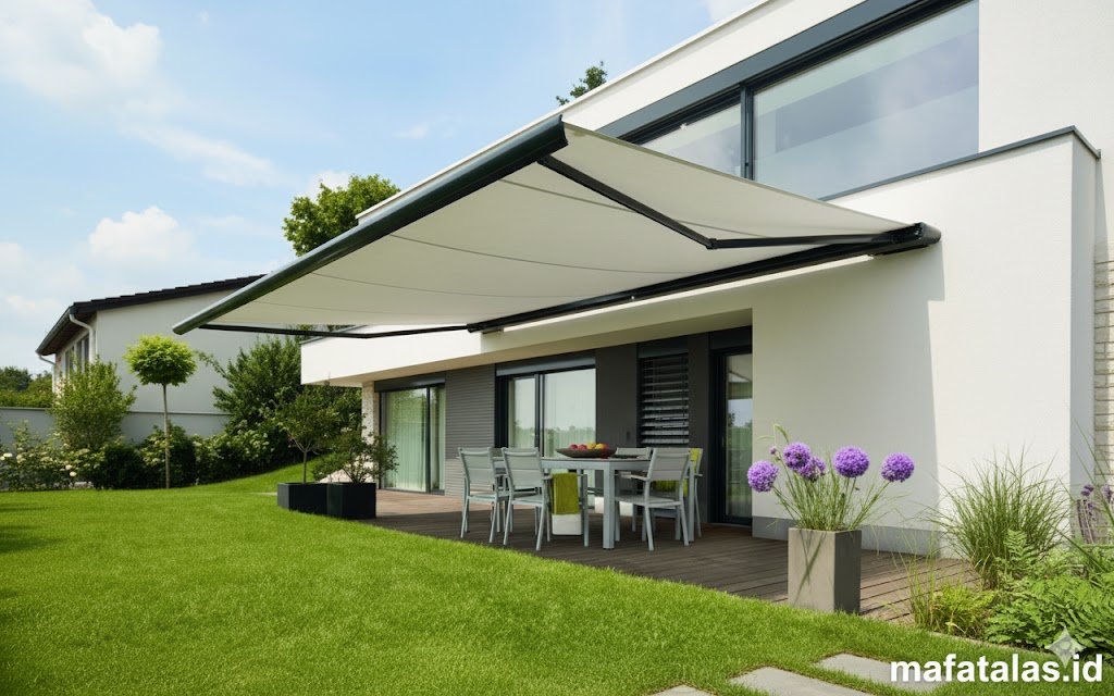 awning gulung taman