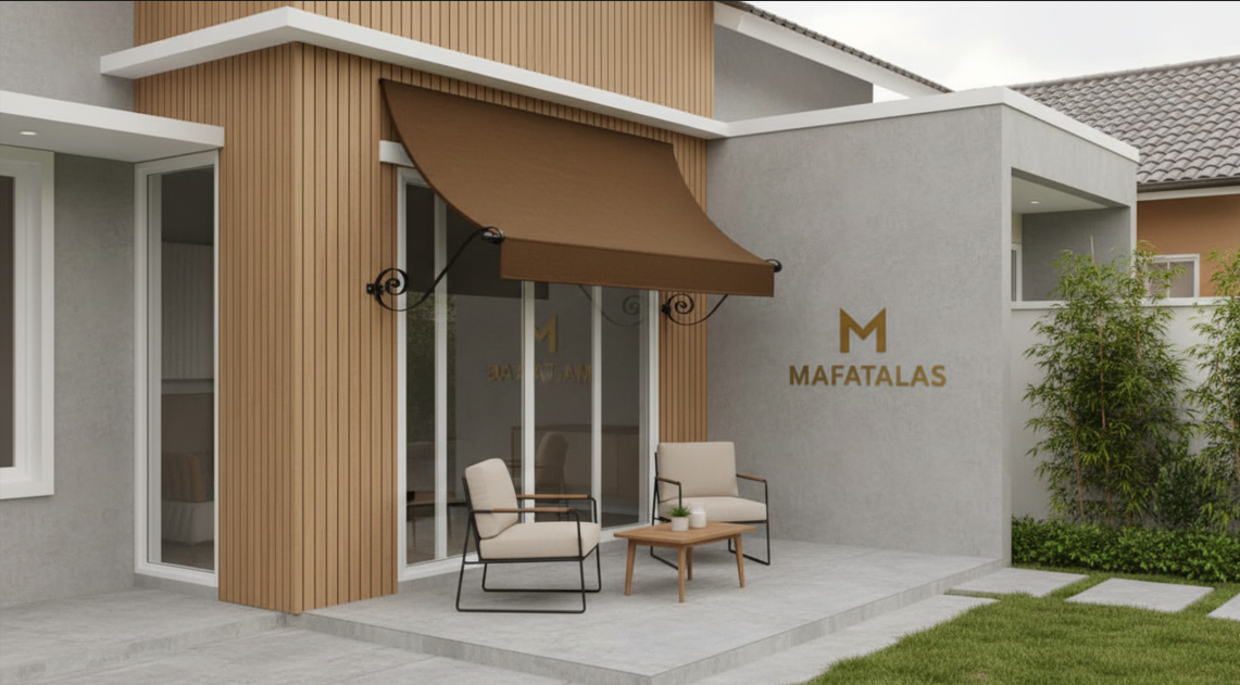 canopy kain jendela minimalis